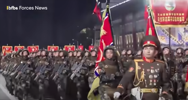 Penampakan militer Korea Utara/Foto: tangkap layar YouTube BFBS Forces News